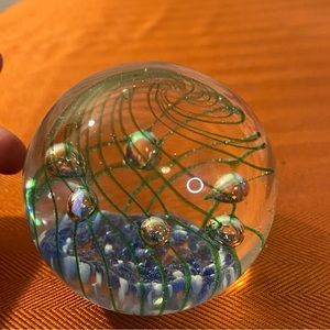 Vintage art glass paperweight